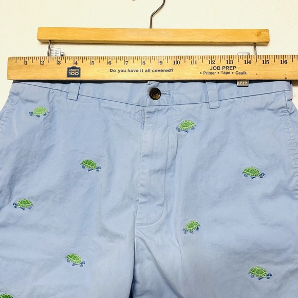 Brooks Brothers 346 Shorts‎ Mens 33 Blue Turtle Embroidered Cotton Preppy 6.5" - Picture 4 of 10